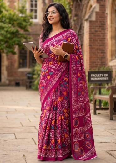 Vastrangan cotton batik sarees at lowest price online